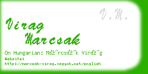 virag marcsak business card